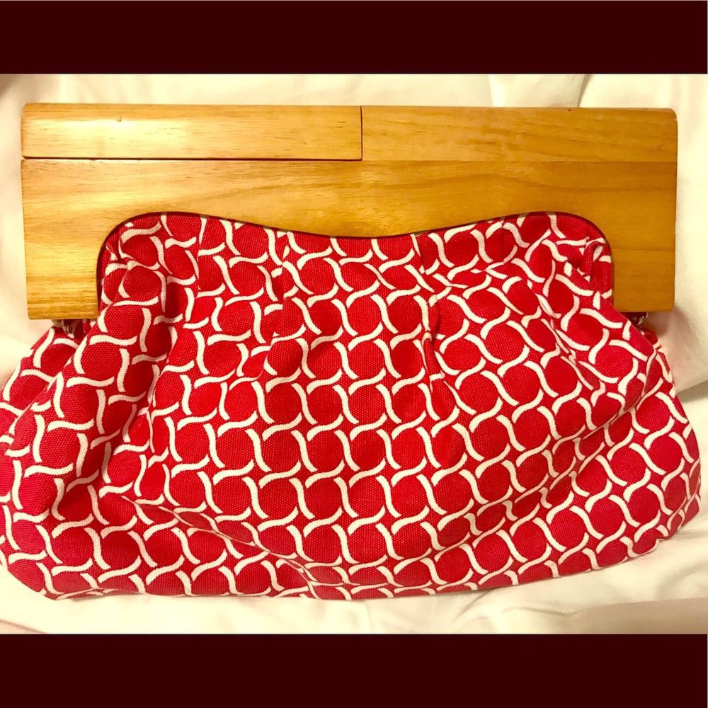 Adorable Red and White Clutch